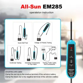 6-24v All-sun 889327027385 Em285 Power Circuit Tester Probe Car Electric Automotive Tools Dc #3