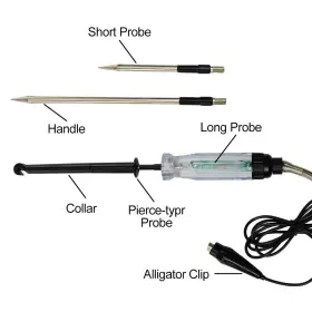 Gk5225 Allsun Auto Audible Circuit Tester Car 6-12v Dc Wire Piercing Cord Voltage T #2