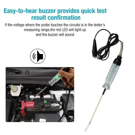 Gk5225 Allsun Auto Audible Circuit Tester Car 6-12v Dc Wire Piercing Cord Voltage T #3