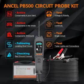 Pb100 Ancel 695636956502 Pb500 Upgrade Power Circuit Probe Tester Kit - Automotive Electrical #3