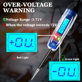 At-1803 Atoblin Test Light Automotive 3-72v Dc Lcd Digital Circuit Tester With Illumination #2
