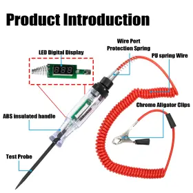 Autoxbert 1i706614efus 6-24 V Dc Electric Voltage Tester Automotive Light Test For Cars Atvs Pickups