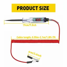 Pyz-yukon-07-09-8pc Auxito 6 12 Car 24v Digital Electric Voltage Circuit Truck Tester Automotive Light Test #3