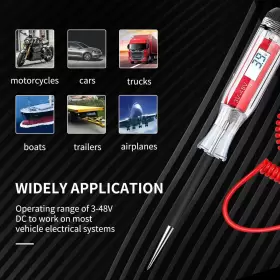 3-48v Awblin 653391940990 Automotive Test Light Dc Digital Lcd Circuit Tester Heavy Duty T #2