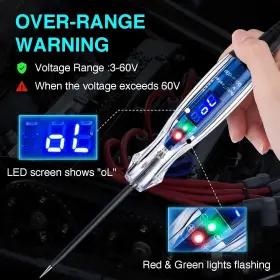 Ns-836 Awblin Automotive Test Light 3-60v Dc Digital Led Circuit Tester Heavy Green Red #3