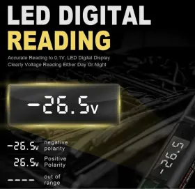 Etl02a Branded Heavy Duty 3-72v Digital Led Automotive Test Light With Buzzer And Clamp #3