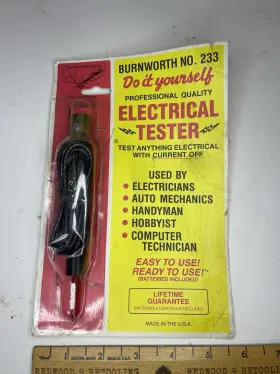 Burnworth 051193002333 Handy Dandy Electrical Tester 233 Vintage Tool Sealed