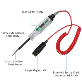 Campw134usv Camway Automotive Circuit Tester 2.6-32v Digital Test Light Led Disp #2