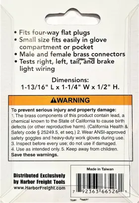 600811 Cen-tech Four-way Trailer Light Tester #2
