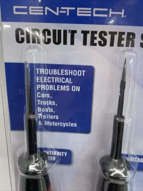 63612 Centec Cen-tech 3pc Circuit Tester Set Continuity 6/12v And 18/24/36v Testers #2