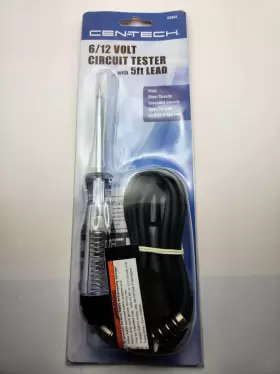 63603 Centech New-cen-tech 6/12 Volt Circuit Tester With 5ft Long Thick Lead Sturdy Connector