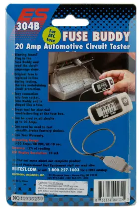 304b Electronic Specialties Esi - Fuse Buddy Atc Fuses Test To 20 Amp Automotive Circuit Tester #3