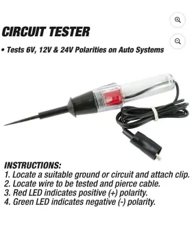 48882wdi Everstart Everstart-circuit Tester-tests 6v 12v And 24v Polarities-new #2