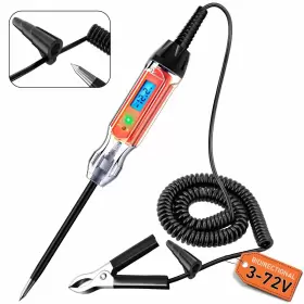3-72v Evoultes A1309 Heavy Duty Automotive Test Light Backlit Digital Lcd Circuit Tester Wi