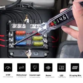 Evt101a Evoultes Upgraded 3-72v Buzzer Automotive Test Light Heavy Duty Digital Led Circuit T #2