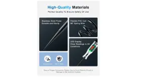 Georglasko 8 364657832534 Automotive Voltage Test Pen Circuit Tester Light Led Digital Display Voltmeter #2