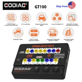So537 Godiag Gt100 Obd2 Break Out Box E-cu Connector Obdii Protocol Detector