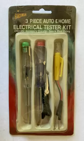 Handyman 077341466680 Electrical Home And Auto Tester Kit 3 Piece New By Vintage Tools