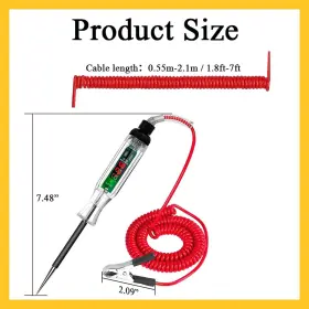 Qp7048 Haobo Automotive Test Light 3-24v Heavy Duty Digital Led Circuit Tester With Voltm #2