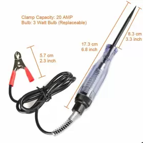Hx10813 Hyshina Automotive Circuit Tester 6-24v Test Light Indicator With Sharp Carbon Probe #2
