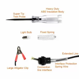 Hx10813 Hyshina Automotive Circuit Tester 6-24v Test Light Indicator With Sharp Carbon Probe #3