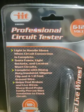 26001 Iit Professional Circuit Tester 6-12 Volt Model #26001 New #3