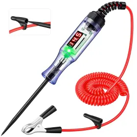 5-120v Jastind 649226709382 Digital Automotive Test Light With Led 5v-120v Red Or Green