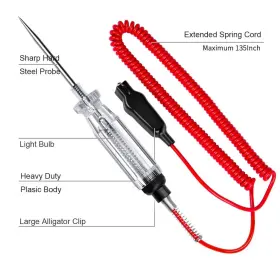 6-24v Jastind 682698799994 2pcs Heavy Duty Automotive Circuit Tester Premium Test Light With Exte #3