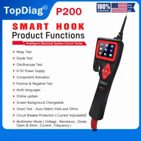 Ad176 Jdiag Smart Power Intelligent Circuit Probe Analyzer Injector Tester Topdiag P200 #2