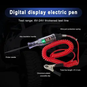 Jejcq1000 Jeseny Jejcq1000- 1 Pc Automotive Buzzer Test Light 6-24v Dc Digital Led Circuit Tester Black #3