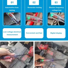 Dyx-288 Jialanrw 3-90v Dc Digital Led Circuit Tester Automotive Test Light Spring Extended Can #2