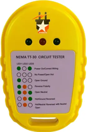 B08tl3dh51 Journeyman-pro Ca 30/50 Amp Rv - Tt-30 30 Circuit Tester Male Only