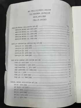 2-1705 Mac Tools Electronic Ignition Instruction Guide Supplement 30 Pages #2