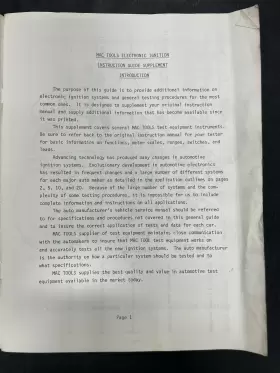 2-1705 Mac Tools Electronic Ignition Instruction Guide Supplement 30 Pages #3
