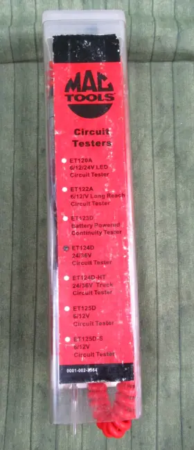 Et124d Mac Tools 24/36 Volt Circuit Tester