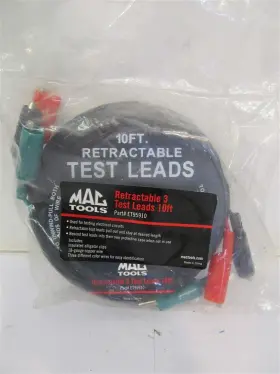 Et95910 Mac Tools 3 Test Leads Retractable 10ft Long