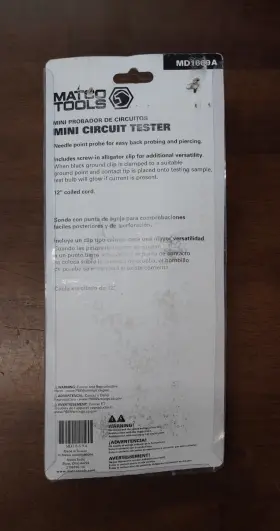 Md1669a Matco Tools Mini Circuit Tester #2