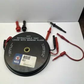 Mtl7 Matco Tools Vtg 15ft Retractable Test Leads With Banana Plugs