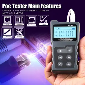 Nf-488 Noyafa At290 Poe Tester Inline Dc Power Over Ethernet Voltage Current Test Usa #3