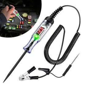 Nsioutlet 655887908309 Automotive Circuit Tester 3v-120v Led Digital Voltage Test Light For Truck Boat