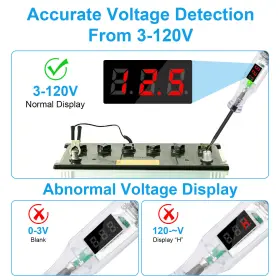 3-120v  Octoder 601549193828 Automotive Test Light Dc Digital Circuit Tester Electric Voltage Pen #3