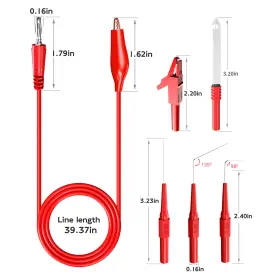 P1920b Peakelect Back Probe Kit 30pcs Banana Plug To Copper Alligator Clip Automotive #2