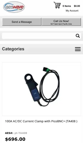 Picobnc Ta408 100a Ac/dc Current Clamp Pico Amp Best