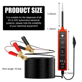 Povtii-2748pc Povtii Power Circuit Probe Testers 24v Dc Voltage Test Lamp Automotive Short Circui #2
