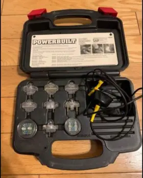 648745 Powerbuilt Deluxe Fuel Injection Test Noid Light Tool Set Kit Tests Vehicle