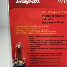Eect2h Snap On Tools Rare Mini Style Clear Black Wire Circuit Tester 6-12 Volt New #3