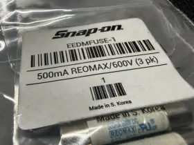 Snap-on Tools Eedmfuse-1 Snap-on 500 Ma Reomax/600 V 3 Per Pack Fuses