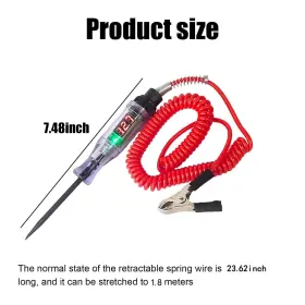 So63 Sodcay 1 Pc Car Digital Electric Pen 6v-12v-24v Dc Circuit Tester Light Test L #2