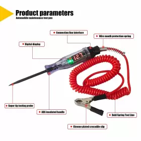 Sojcq1000-1pc Sodcay 1 Pc Automotive Test Light Digital Led Circuit Tester Dc 3v/6v/12v/24v Induc #2