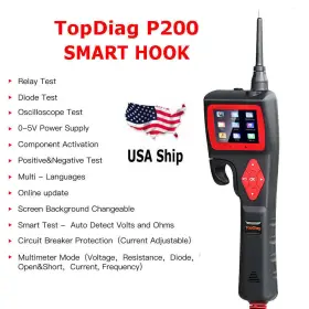 Ad176usk01 Topdiag 9v-30v Electrical Circuit System Tester Injector/diode Oscilloscope Usa
